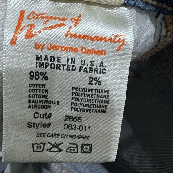 Citizens of humanity Kelly #063 low waist cropped jeans Y2K size 25 - Picture 15 of 16